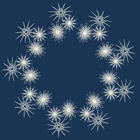 Abstract design. Beautiful winter background with snowflakes is a great design for any purpose. Christmas blue background. Snowflakes on a dark blue background. vector