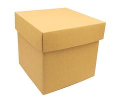 Cardboard box isolated on white background photo