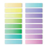 Vibrant and smooth pastel gradient set vector