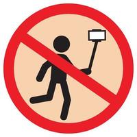 no selfie icono plano vector