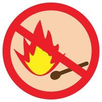 Do Not Burning Flat Icon vector