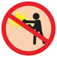 Do Not Fighting Flat Icon vector
