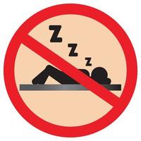 Do Not Sleeping Flat Icon vector