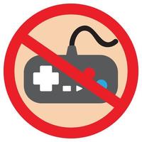 Do Not Gaming Flat Icon vector