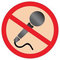 no cantes icono plano vector