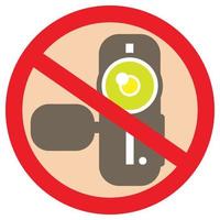 Do Not Take Video Flat Icon vector