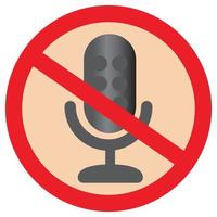 Do Not Recording Flat Icon vector