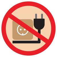 Do Not Unplugging Flat Icon vector