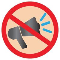 Do Not Using Loudspeaker Flat Icon vector