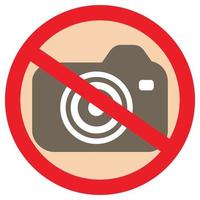 no tome una foto icono plano vector