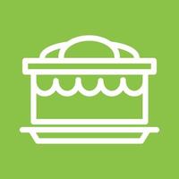 Cake II Line Color Background Icon vector