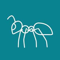 Ant II Line Color Background Icon vector