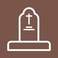 Grave I Line Color Background Icon vector