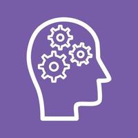Thought Process Line Color Background Icon vector
