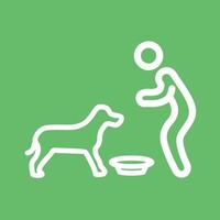 Feeding Pet Line Color Background Icon vector