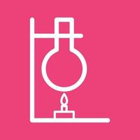 Experiment on Heat I Line Color Background Icon vector