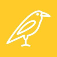 Bird Line Color Background Icon vector