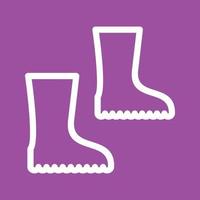 Boots Line Color Background Icon vector