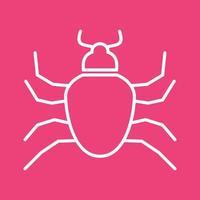 Bug Line Color Background Icon vector