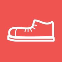 Shoe Line Color Background Icon vector