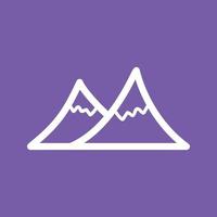 Mountains Line Color Background Icon vector
