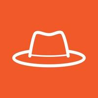 Hat I Line Color Background Icon vector