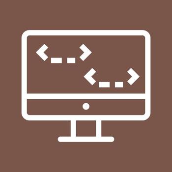 Start and End Code Line Color Background Icon vector