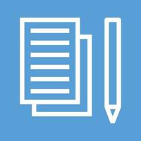 Taking Notes Line Color Background Icon vector