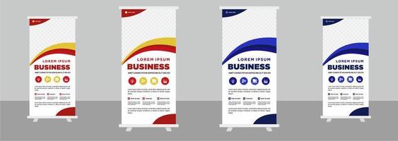 Corporate business roll up stand banner design template vector