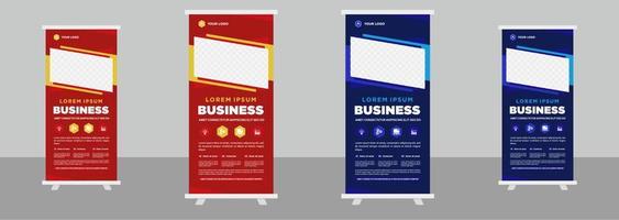 Corporate business roll up stand banner design template