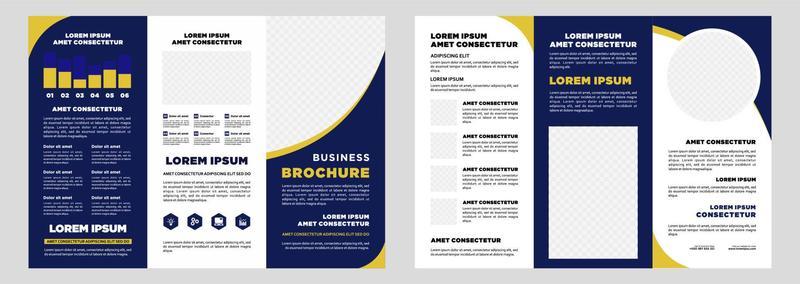 Minimalist business digital marketing trifold brochure template
