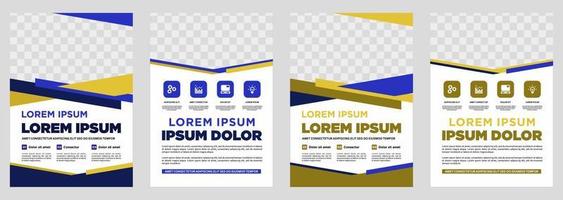 Brochure design  cover modern layout  annual report  poster  flyer in A4 with colorful triangles vector