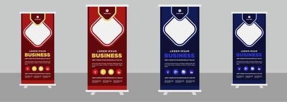Corporate business roll up stand banner design template