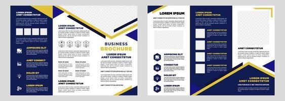 Minimalist business digital marketing trifold brochure template vector