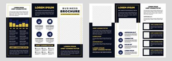 plantilla de folleto tríptico de marketing digital empresarial minimalista