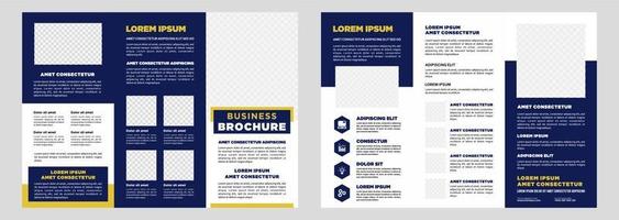 Minimalist business digital marketing trifold brochure template vector