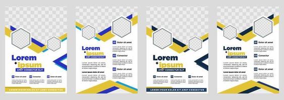 Brochure design  cover modern layout  annual report  poster  flyer in A4 with colorful triangles vector