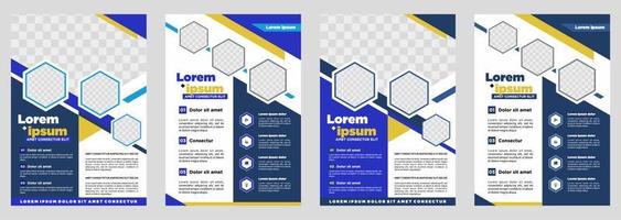 Brochure design  cover modern layout  annual report  poster  flyer in A4 with colorful triangles