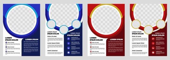 Brochure design  cover modern layout  annual report  poster  flyer in A4 with colorful triangles vector