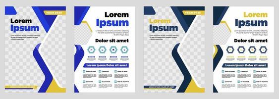 Brochure design  cover modern layout  annual report  poster  flyer in A4 with colorful triangles vector