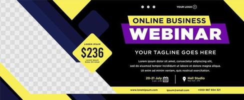 Digital marketing live webinar and corporate social media post or template banner vector
