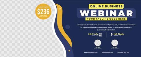 Digital marketing live webinar and corporate social media post or template banner vector