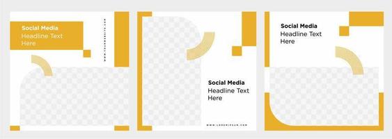 Minimalist social media post template collection or banner vector