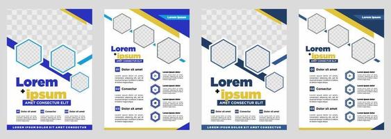 Brochure design  cover modern layout  annual report  poster  flyer in A4 with colorful triangles vector