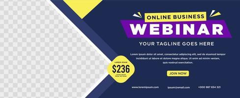 Digital marketing live webinar and corporate social media post or template banner vector