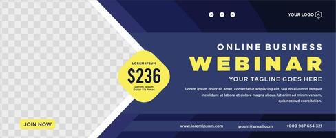 Digital marketing live webinar and corporate social media post or template banner vector