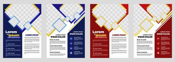 Brochure design  cover modern layout  annual report  poster  flyer in A4 with colorful triangles vector