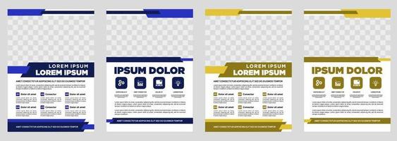 cubierta de diseño de folleto diseño moderno folleto de póster de informe anual en a4 con triángulos de colores vector