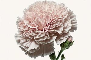 Pink Carnations flower on isolated white background photo