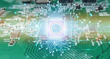 The concept of using artificial intelligence AI to control the system photo